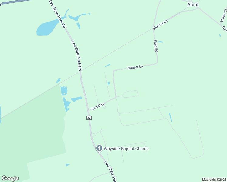 map of restaurants, bars, coffee shops, grocery stores, and more near 111 Sunset Lane in Bishopville