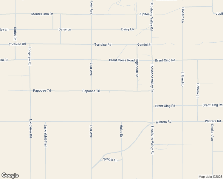 map of restaurants, bars, coffee shops, grocery stores, and more near 69324 Papoose Trail in Twentynine Palms