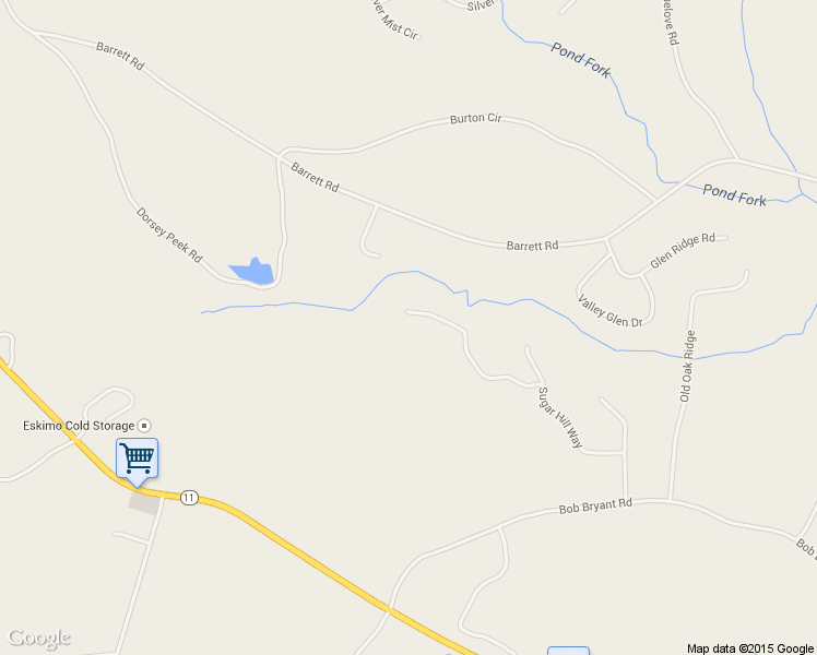 map of restaurants, bars, coffee shops, grocery stores, and more near 3593 Pennington Trail in Gainesville