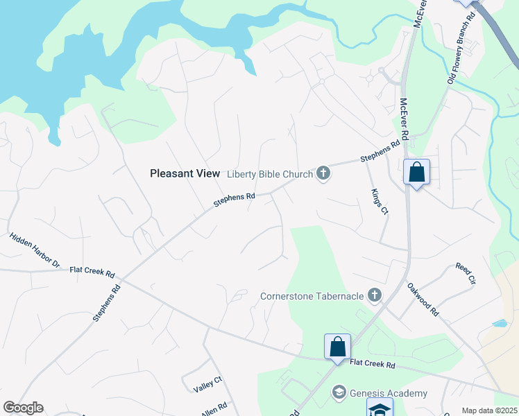 map of restaurants, bars, coffee shops, grocery stores, and more near 5008 Southern Trace Drive in Gainesville