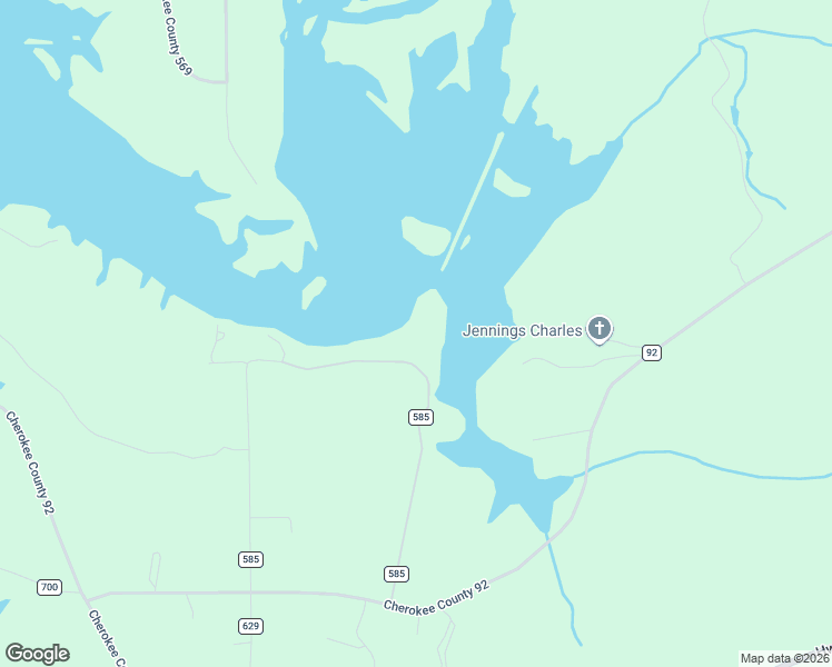 map of restaurants, bars, coffee shops, grocery stores, and more near 835 County Road 585 in Cedar Bluff