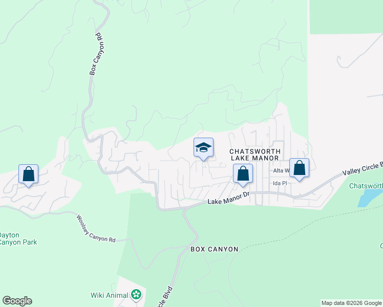 map of restaurants, bars, coffee shops, grocery stores, and more near 7450 Webb Road in Ventura County