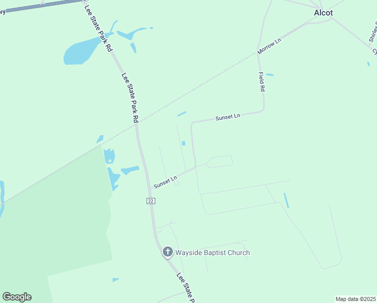 map of restaurants, bars, coffee shops, grocery stores, and more near 111 Sunset Lane in Bishopville