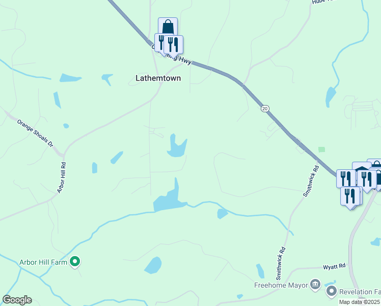 map of restaurants, bars, coffee shops, grocery stores, and more near 471 Henderson Lake Drive in Canton