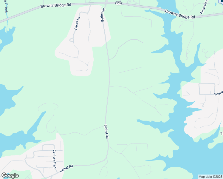 map of restaurants, bars, coffee shops, grocery stores, and more near 8005 Bethel Road in Gainesville