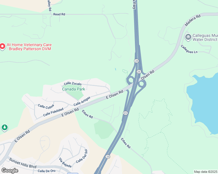 map of restaurants, bars, coffee shops, grocery stores, and more near 1781 Calle Zocalo in Thousand Oaks