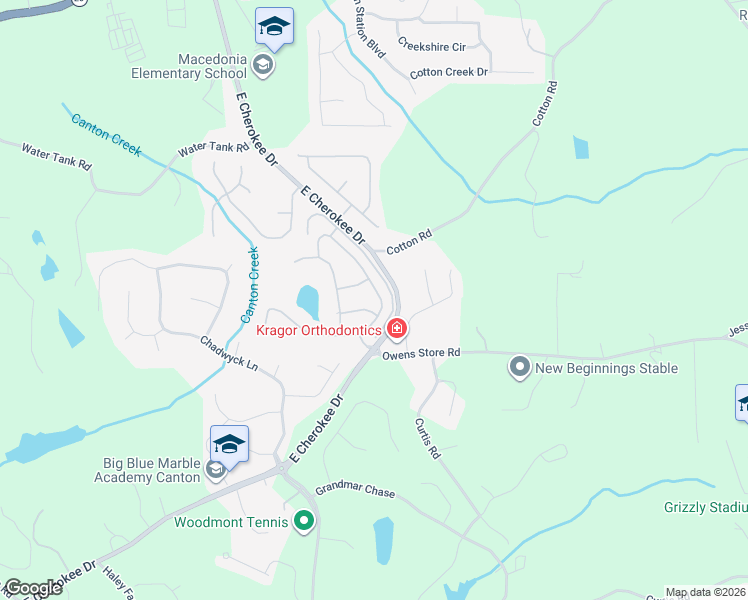 map of restaurants, bars, coffee shops, grocery stores, and more near 167 Cadence Trail in Canton