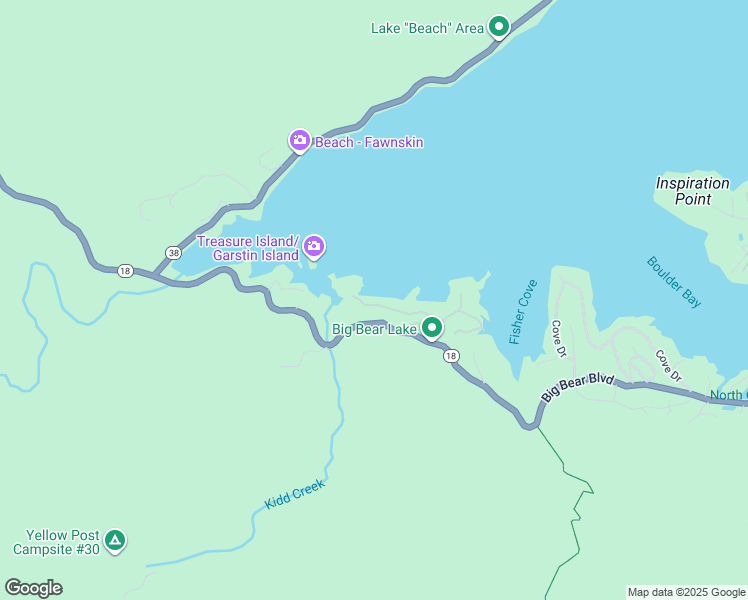 map of restaurants, bars, coffee shops, grocery stores, and more near 421711/2 Big Bear Boulevard in Big Bear Lake