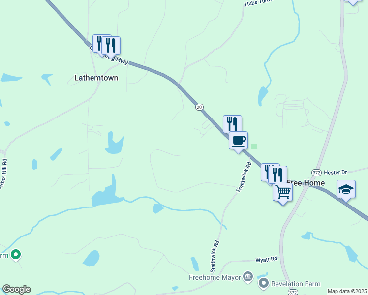 map of restaurants, bars, coffee shops, grocery stores, and more near 351 Allendale Drive in Canton