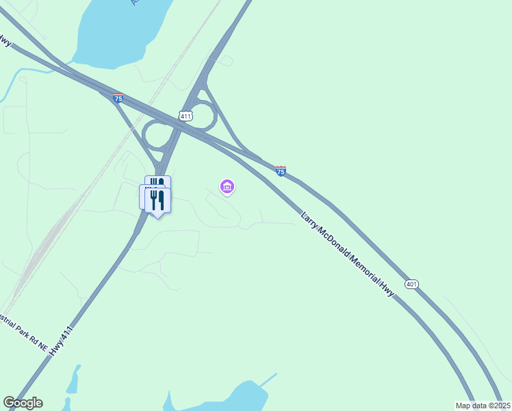 map of restaurants, bars, coffee shops, grocery stores, and more near 18 Mary Lane Northeast in White