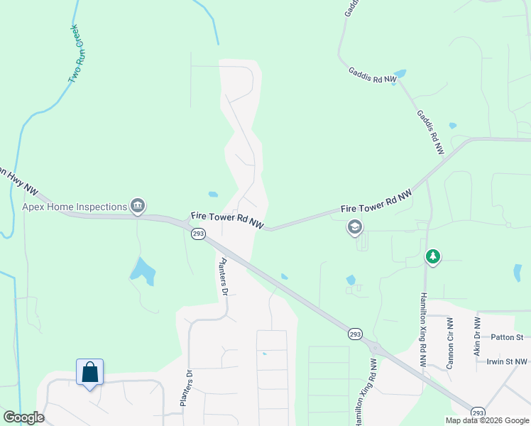 map of restaurants, bars, coffee shops, grocery stores, and more near 16 Calvary Court Northwest in Cartersville
