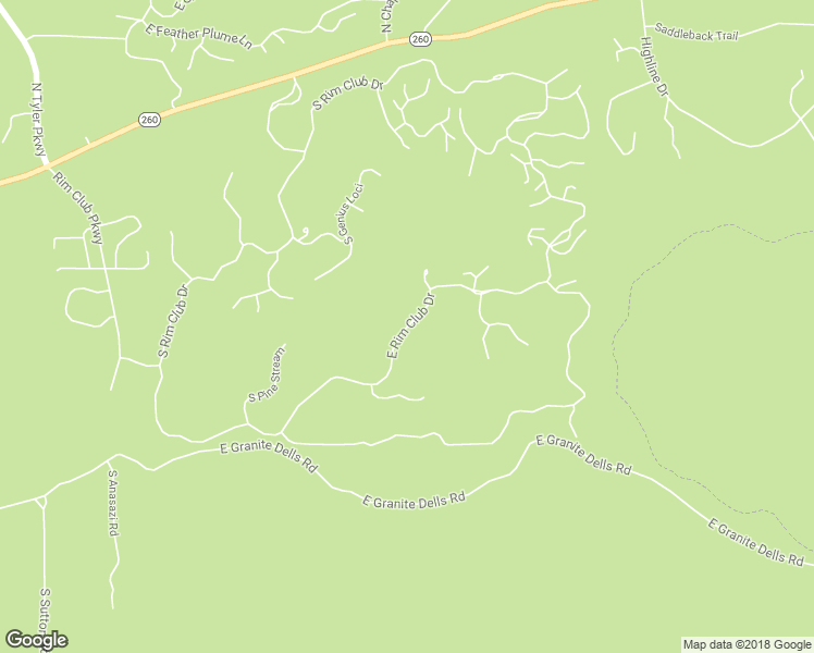 map of restaurants, bars, coffee shops, grocery stores, and more near East Rim Club Drive in Payson