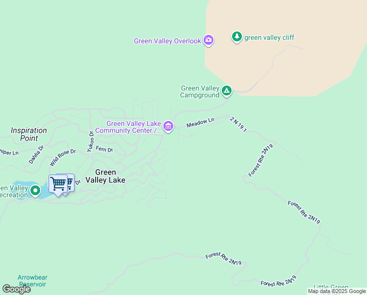 map of restaurants, bars, coffee shops, grocery stores, and more near in Green Valley Lake