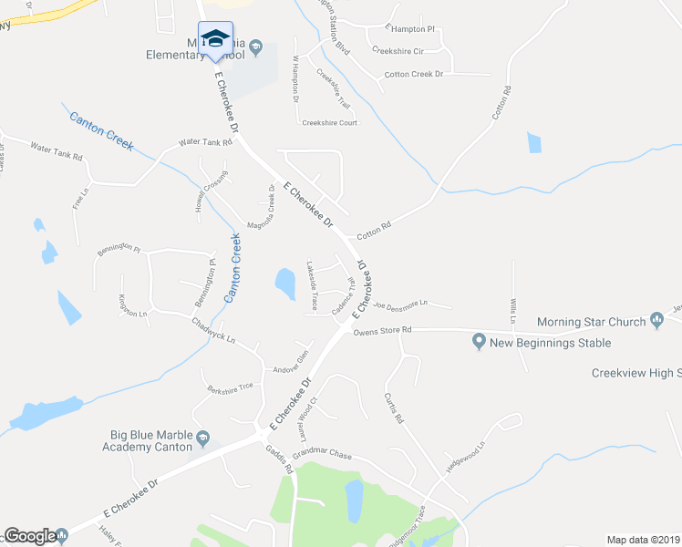 map of restaurants, bars, coffee shops, grocery stores, and more near 171 Cadence Trail in Canton