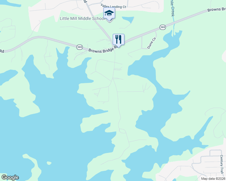 map of restaurants, bars, coffee shops, grocery stores, and more near 7010 Lawson Drive in Gainesville