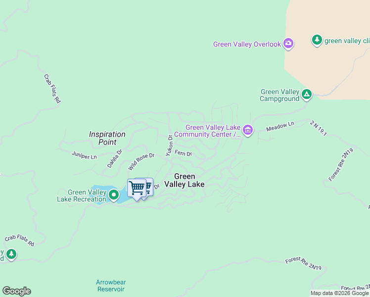 map of restaurants, bars, coffee shops, grocery stores, and more near Wild Cherry Drive in San Bernardino County