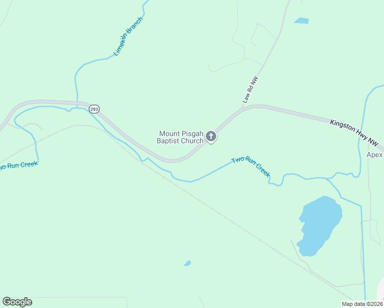 map of restaurants, bars, coffee shops, grocery stores, and more near Kingston Highway Northwest in Euharlee