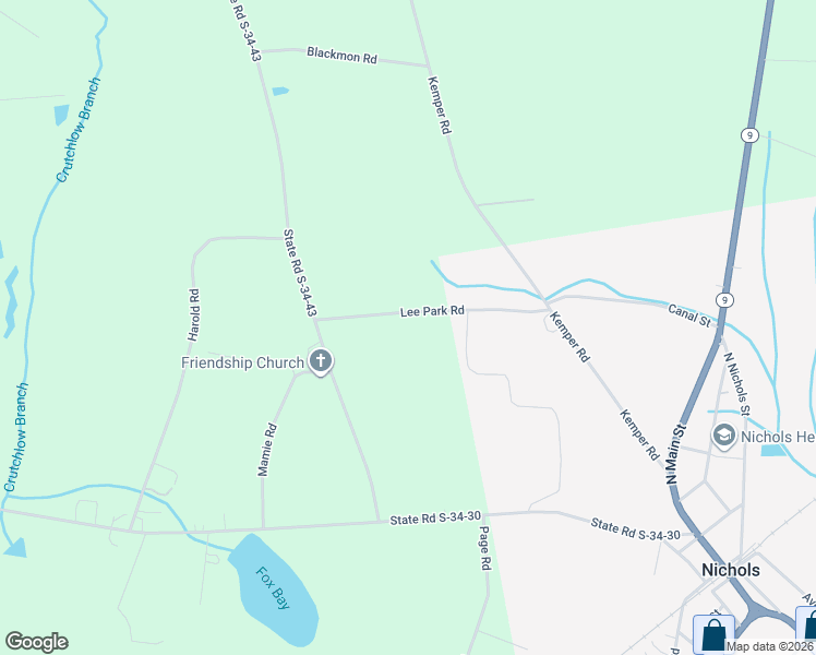 map of restaurants, bars, coffee shops, grocery stores, and more near 8259-8269 Lee Park Road in Nichols
