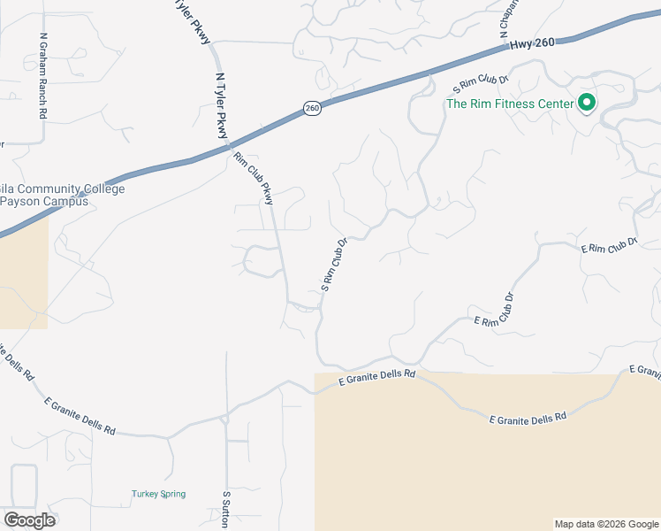 map of restaurants, bars, coffee shops, grocery stores, and more near 2301 East Yerba Serita in Payson