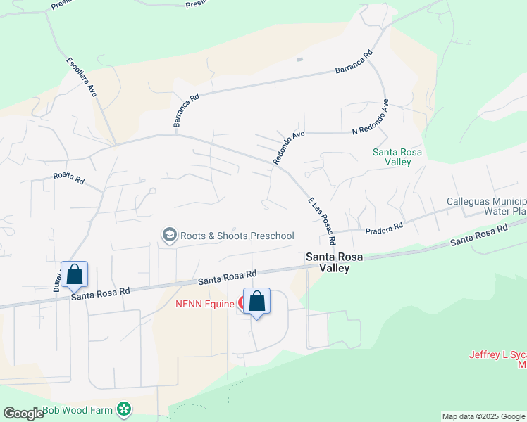 map of restaurants, bars, coffee shops, grocery stores, and more near 2720 Redondo Circle in Santa Rosa Valley
