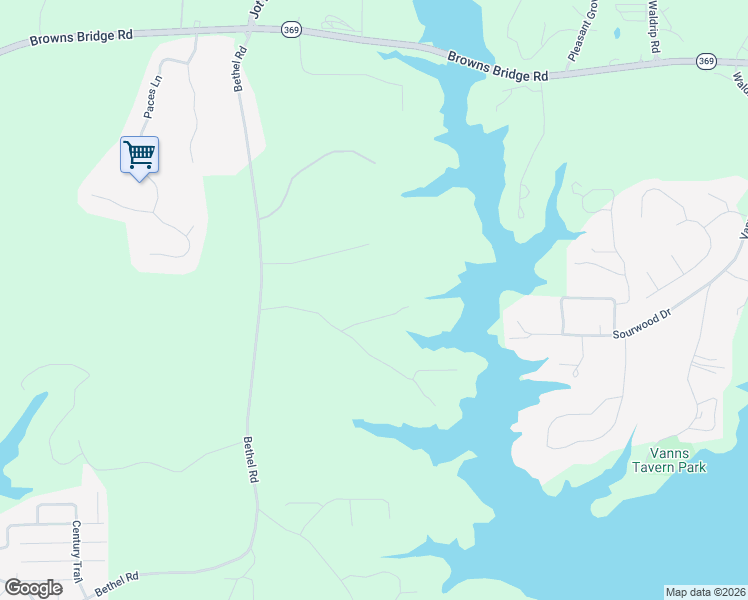 map of restaurants, bars, coffee shops, grocery stores, and more near 8135 Old Mill Drive in Gainesville
