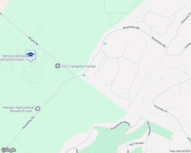 map of restaurants, bars, coffee shops, grocery stores, and more near 1009 Del Tio Court in Camarillo