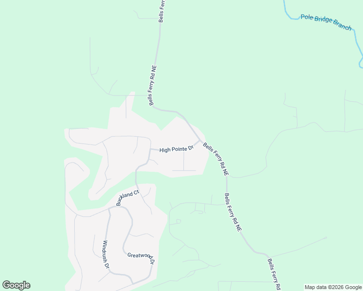 map of restaurants, bars, coffee shops, grocery stores, and more near 18 High Pointe Drive in White