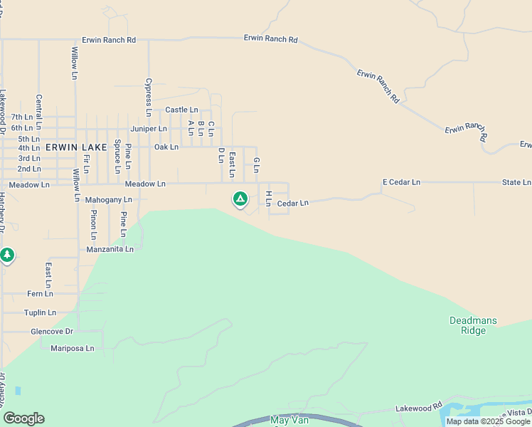 map of restaurants, bars, coffee shops, grocery stores, and more near 1063 H Lane in Big Bear