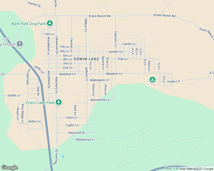 map of restaurants, bars, coffee shops, grocery stores, and more near 1064 Pine Lane in Big Bear