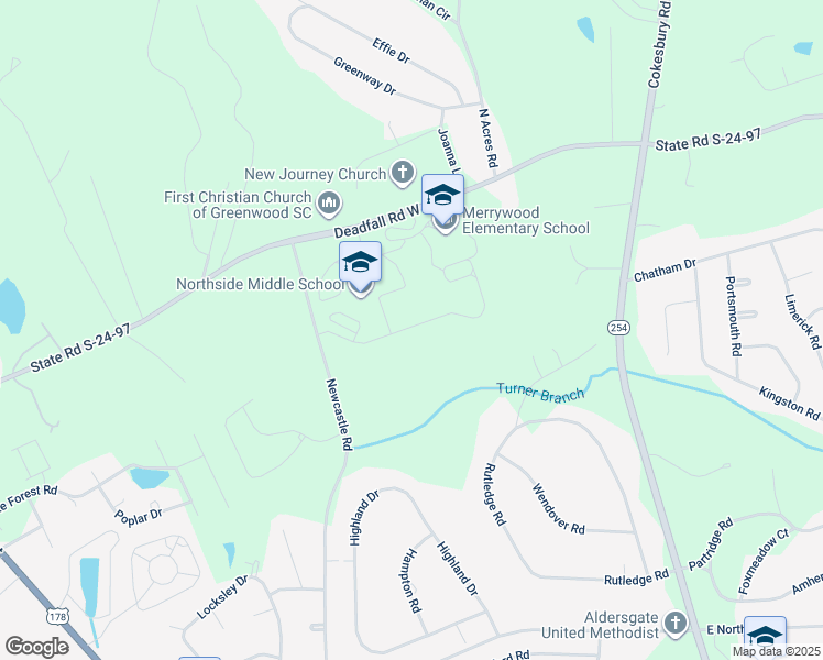 map of restaurants, bars, coffee shops, grocery stores, and more near 431 Deadfall Road West in Greenwood