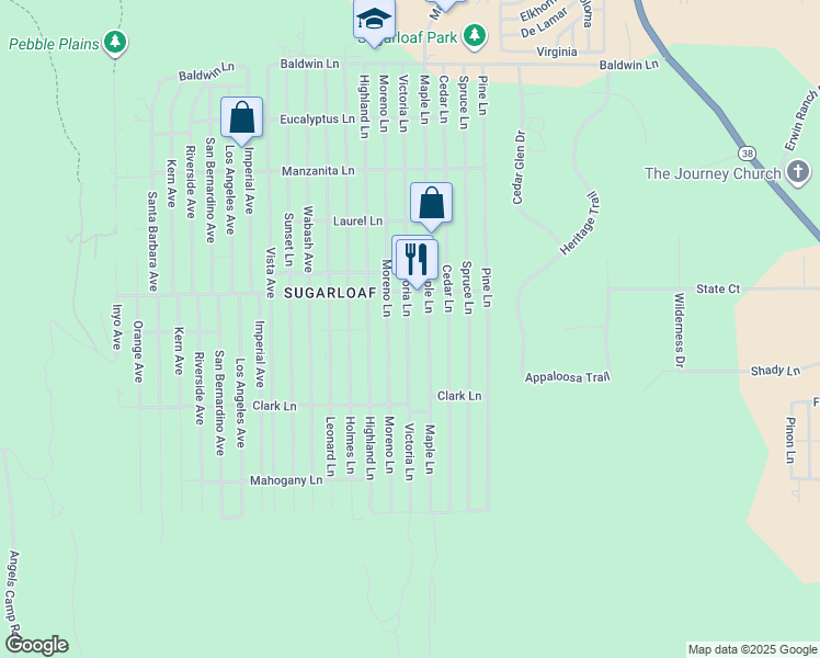 map of restaurants, bars, coffee shops, grocery stores, and more near in Big Bear