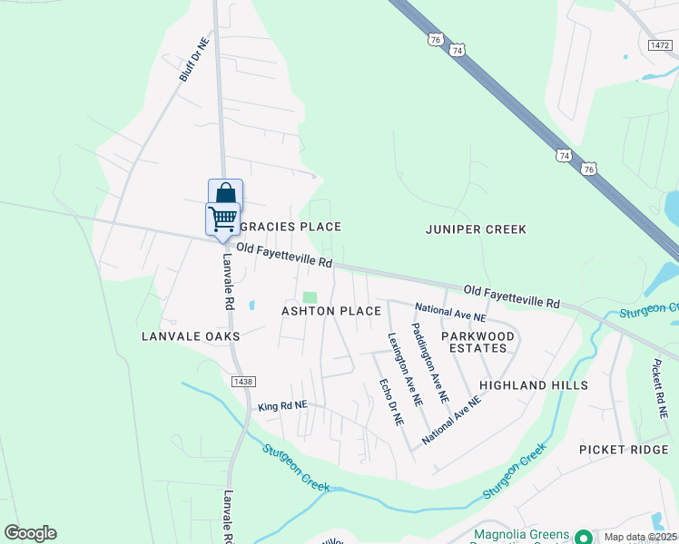 map of restaurants, bars, coffee shops, grocery stores, and more near 1346 Clancy Drive Northeast in Leland