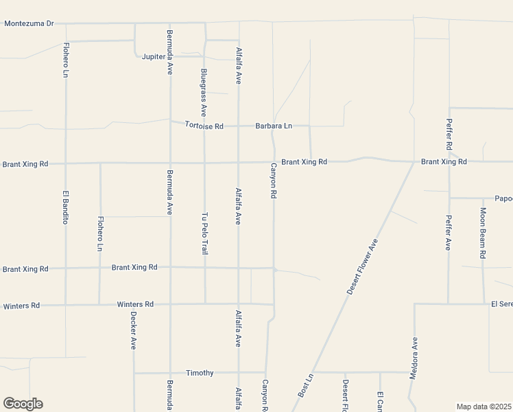 map of restaurants, bars, coffee shops, grocery stores, and more near 624 Canyon Road in Twentynine Palms