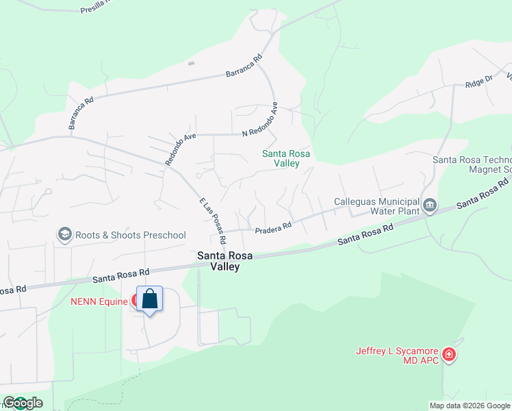 map of restaurants, bars, coffee shops, grocery stores, and more near 11875 Pradera Road in Camarillo
