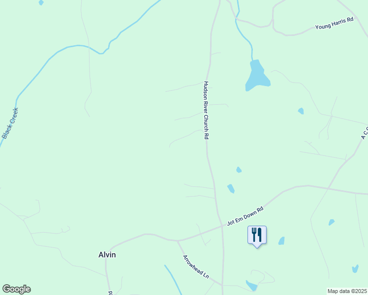 map of restaurants, bars, coffee shops, grocery stores, and more near 5111 Hudson River Church Road in Danielsville