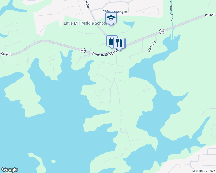 map of restaurants, bars, coffee shops, grocery stores, and more near 7010 Lawson Drive in Gainesville