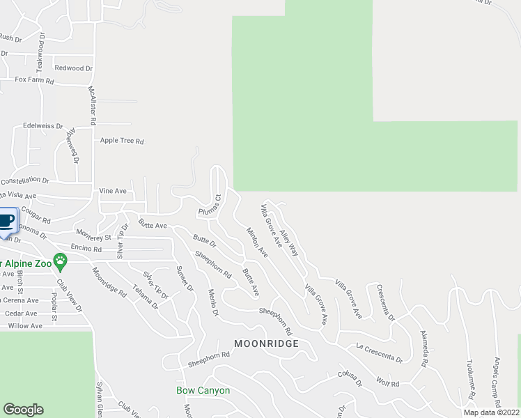 map of restaurants, bars, coffee shops, grocery stores, and more near 562 Villa Grove Avenue in Big Bear