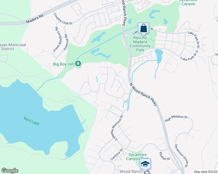 map of restaurants, bars, coffee shops, grocery stores, and more near 125 Heath Meadow Place in Simi Valley