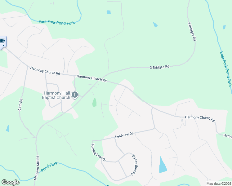 map of restaurants, bars, coffee shops, grocery stores, and more near 4176 Heatherstone Drive in Gillsville