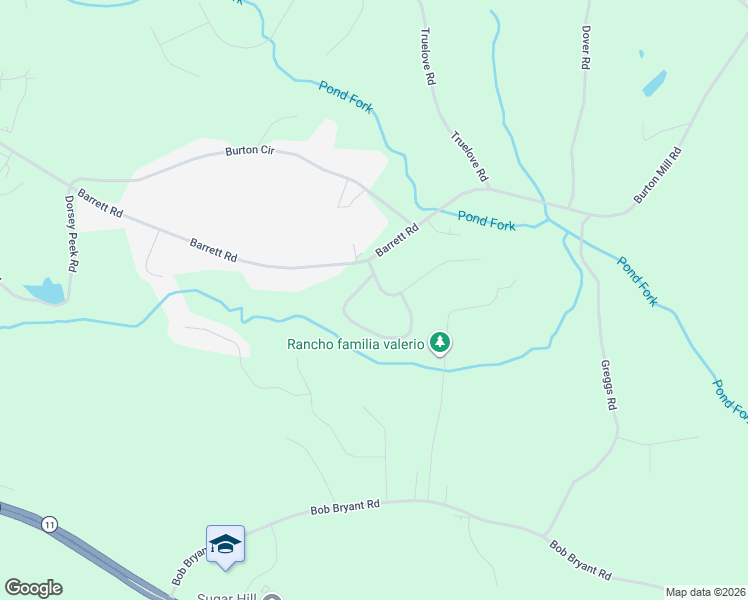 map of restaurants, bars, coffee shops, grocery stores, and more near 4106 Valley Glen Drive in Gainesville