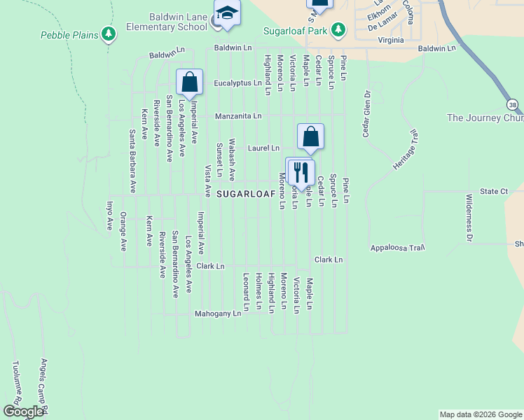 map of restaurants, bars, coffee shops, grocery stores, and more near in Big Bear