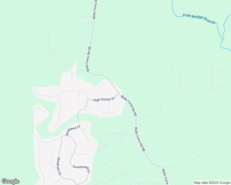 map of restaurants, bars, coffee shops, grocery stores, and more near 323 Bells Ferry Road Northeast in White