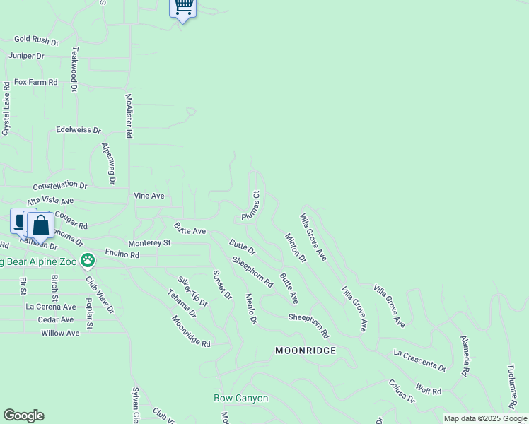 map of restaurants, bars, coffee shops, grocery stores, and more near 746 Villa Grove Avenue in Big Bear