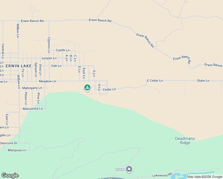 map of restaurants, bars, coffee shops, grocery stores, and more near 2805 Cedar Lane in Big Bear