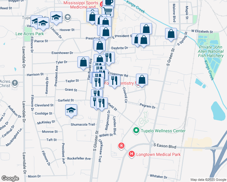 830 South Gloster Street, Tupelo MS Walk Score