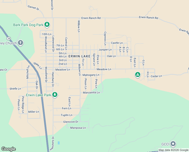 map of restaurants, bars, coffee shops, grocery stores, and more near 1041 Pine Lane in Big Bear