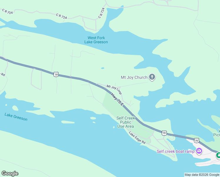 map of restaurants, bars, coffee shops, grocery stores, and more near 53 Mount Joy Loop in Kirby