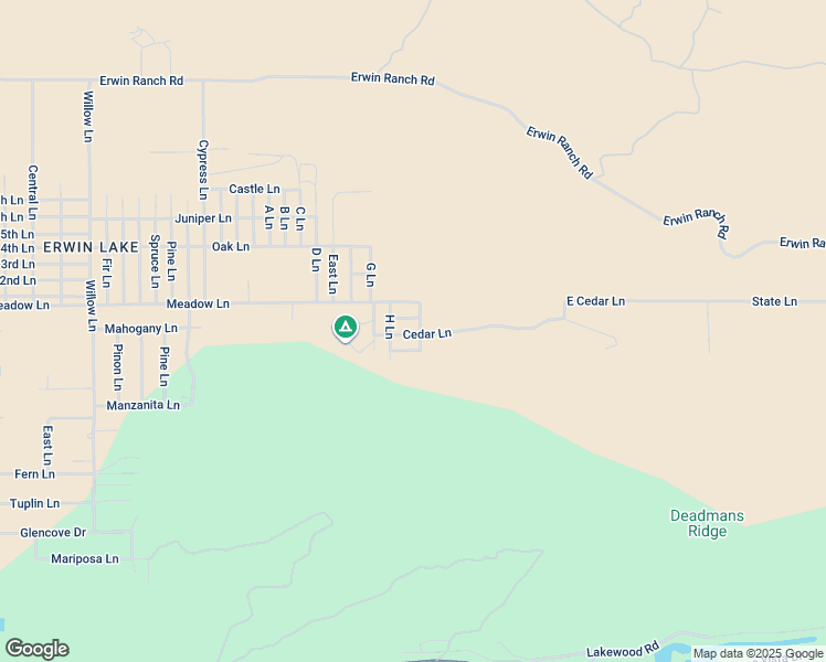 map of restaurants, bars, coffee shops, grocery stores, and more near 2767 Cedar Lane in Big Bear