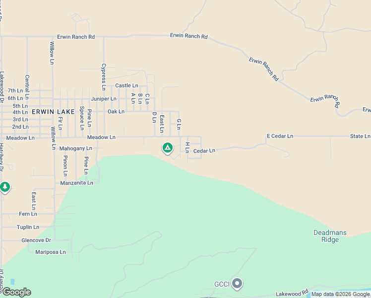 map of restaurants, bars, coffee shops, grocery stores, and more near 1037 H Lane in Big Bear