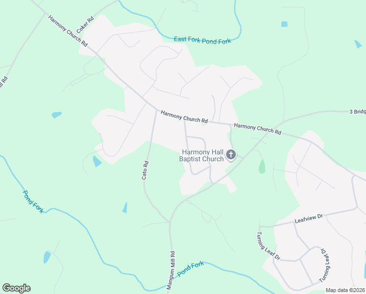 map of restaurants, bars, coffee shops, grocery stores, and more near 3941 Harmony Drive in Gainesville